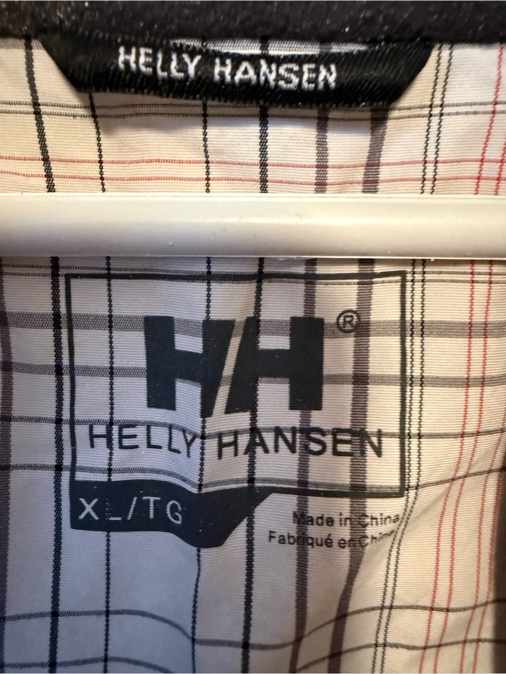 Helly Hansen White Plaid Shell Wind and Rain Coat - Picture 10 of 10